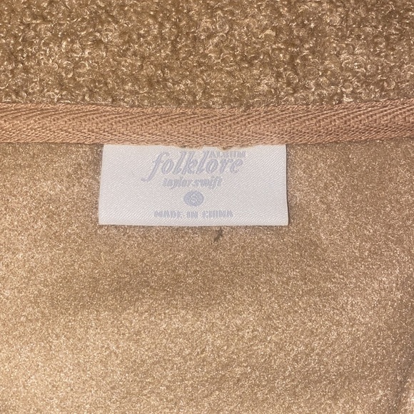 Taylor Swift Official Folklore Sherpa Quarter Zip Sweatshirt - Picture 4 of 5